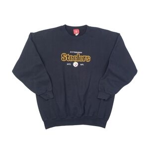 Vintage Pittsburgh Steelers Embroidered Crewneck Sweatshirt Men’s XL Black NFL